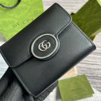 GUCCI MINI WALLET 11 IN BLACK CALFSKIN