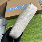 GUCCI MARMONT MINI 18 BAG IN WHITE CALFSKIN