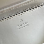 GUCCI MARMONT SMALL 22 BAG IN WHITE LAMBSKIN