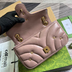 GUCCI MARMONT MEDIUM 26 BAG IN HOT PINK LAMBSKIN