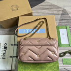GUCCI MARMONT MEDIUM 26 BAG IN HOT PINK LAMBSKIN