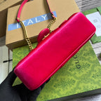 GUCCI MARMONT MINI 22 BAG IN BRIGHT PINK VELVET