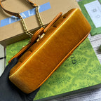 GUCCI MARMONT MINI 22 BAG IN GOLDEN VELVET