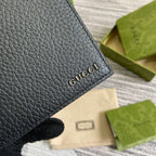 GUCCI BIFOLD WALLET 11 IN BLACK CALFSKIN