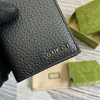 GUCCI LONG CARD HOLDER 12 IN BLACK CALFSKIN