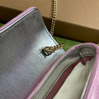GUCCI MARMONT 16 MINI SHOULDER BAG LIGHT PINK CALFSKIN