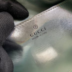 GUCCI MARMONT 24 SMALL MATELASSÉ SHOULDER BAG GREEN IRIDESCENT CALFSKIN