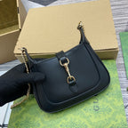 GUCCI JACKIE NOTTE MINI BAG 19 IN BLACK CALFSKIN GOLD HARDWARE