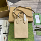 GUCCI 20 SUPER MINI BAG WITH STRAP IN BEIGE CALFSKIN