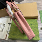 GUCCI 20 SUPER MINI BAG WITH STRAP IN LIGHT PINK CALFSKIN