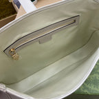 GUCCI JACKIE MEDIUM SHOULDER BAG 35 IN WHITE CALFSKIN GOLD HARDWARE