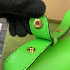 GUCCI HORSEBIT 1955 SHOULDER BAG 25 IN THYME GREEN LAMBSKIN GOLD HARDWARE