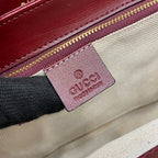 GUCCI HORSEBIT 1955 SHOULDER BAG 25 IN WINE RED LAMBSKIN GOLD HARDWARE