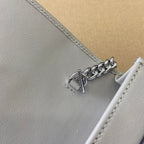 GUCCI MARMONT 20 MINI CHAIN BAG IN WHITE CALFSKIN