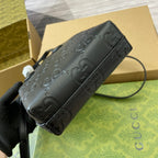 GUCCI 20 SUPER MINI BAG WITH STRAP IN BLACK CALFSKIN