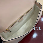 GUCCI BLONDIE MEDIUM SHOULDER BAG 32 IN BEIGE CALFSKIN GOLD HARDWARE