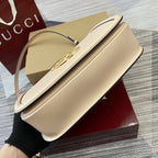 GUCCI BLONDIE MEDIUM SHOULDER BAG 32 IN BEIGE CALFSKIN GOLD HARDWARE