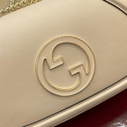 GUCCI BLONDIE SMALL SHOULDER BAG 26 IN BEIGE CALFSKIN GOLD HARDWARE