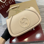 GUCCI BLONDIE SMALL SHOULDER BAG 26 IN BEIGE CALFSKIN GOLD HARDWARE