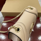 GUCCI BLONDIE MINI SHOULDER BAG 21 IN BEIGE CALFSKIN GOLD HARDWARE
