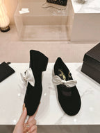 CHANEL MARY JANE SHOES BLACK CALFSKIN