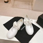 CHANEL MARY JANE SHOES WHITE CALFSKIN