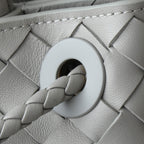BOTTEGA VENETA SMALL ANDIAMO 25CM GREY LAMBSKIN
