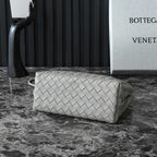 BOTTEGA VENETA SMALL ANDIAMO 25CM GREY LAMBSKIN