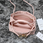 BOTTEGA VENETA SMALL ANDIAMO 25 IN LIGHT PINK LAMBSKIN