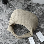 BOTTEGA VENETA 25S SMALL JODIE 36 IN MUTED TAUPE SUEDE GOLD HARDWARE