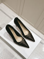 DIOR MY DD 25S POINTED TOE PUMP 50MM IN BLACK CALFSKIN