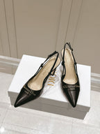 DIOR MY DD 25S SLINGBACK PUMP 50MM IN BLACK CALFSKIN