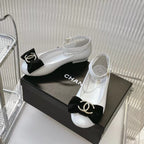 CHANEL BOW MARY JANE SHOES IN WHITE LAMBSKIN