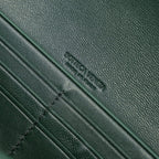 BOTTEGA VENETA Long Clutch Andiamo 31 Dark Green Leather Ghw