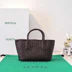 BOTTEGA VENETA Mini Cabat 20cm Chocolate Lambskin Ghw