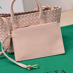 BOTTEGA VENETA Mini Cabat 20cm Beige Lambskin Ghw