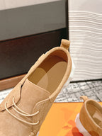 HERMES INCREASE SNEAKER IN PEANUT BROWN SUEDE