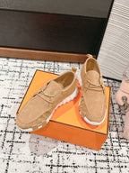 HERMES INCREASE SNEAKER IN PEANUT BROWN SUEDE