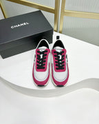 CHANEL SNEAKER IN BARBIE PINK SUEDE AND GREY BREATHABLE MESH