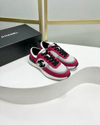 CHANEL SNEAKER IN BARBIE PINK SUEDE AND GREY BREATHABLE MESH