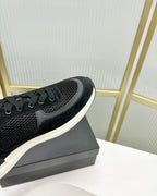 CHANEL SNEAKER IN BLACK SUEDE AND BREATHABLE MESH