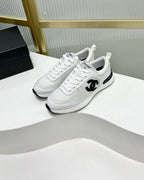 CHANEL SNEAKER IN WHITE SUEDE AND BREATHABLE MESH