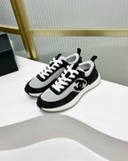 CHANEL SNEAKER IN BLACK MIX GREY SUEDE