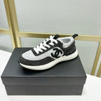 CHANEL SNEAKER IN BLACK MIX GREY SUEDE