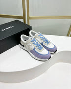 CHANEL SNEAKER IN AMETHYST PURPLE MIX GREY SUEDE