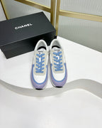 CHANEL SNEAKER IN AMETHYST PURPLE MIX GREY SUEDE