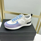 CHANEL SNEAKER IN AMETHYST PURPLE MIX GREY SUEDE