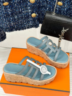 HERMES ISABELLA SANDAL SKY CALFSKIN