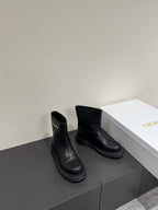 DIOR D-TOWN ANKLE BOOTS IN BLACK CALFSKIN
