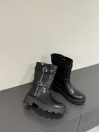 DIOR MAJOR ANKLE BOOT IN BLACK CALFSKIN